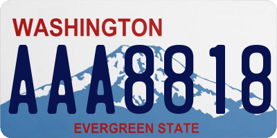 WA license plate AAA8818