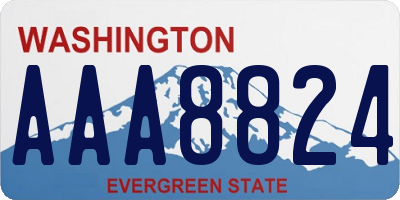 WA license plate AAA8824
