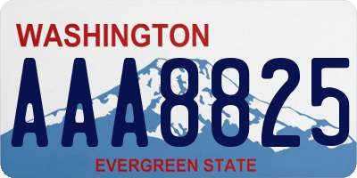 WA license plate AAA8825