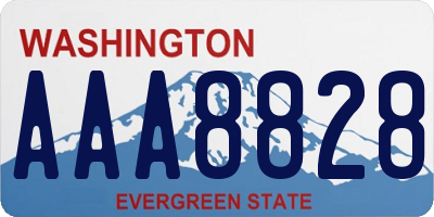 WA license plate AAA8828