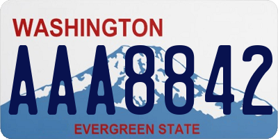 WA license plate AAA8842