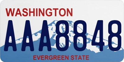 WA license plate AAA8848