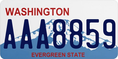 WA license plate AAA8859