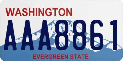 WA license plate AAA8861