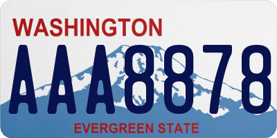 WA license plate AAA8878