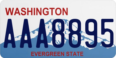 WA license plate AAA8895