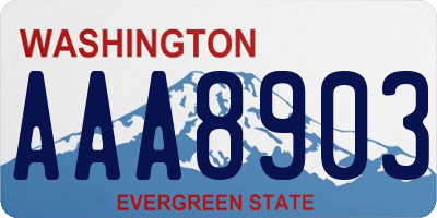 WA license plate AAA8903