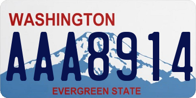 WA license plate AAA8914