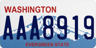 WA license plate AAA8919