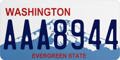 WA license plate AAA8944