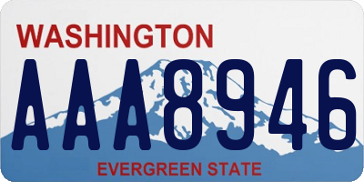 WA license plate AAA8946