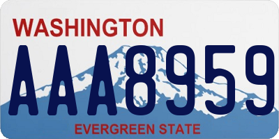 WA license plate AAA8959