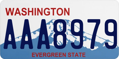 WA license plate AAA8979