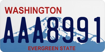 WA license plate AAA8991