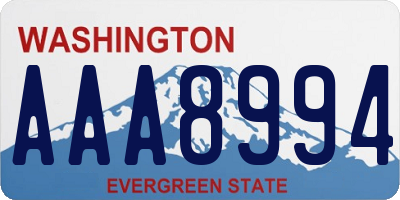 WA license plate AAA8994