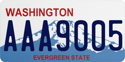 WA license plate AAA9005