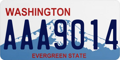 WA license plate AAA9014