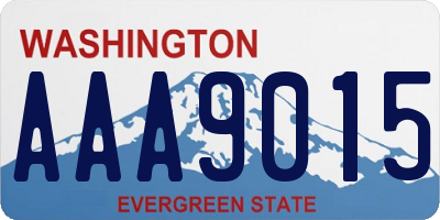 WA license plate AAA9015