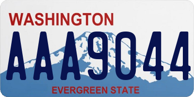 WA license plate AAA9044