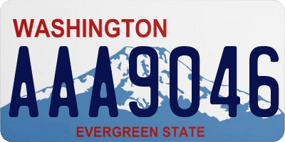 WA license plate AAA9046