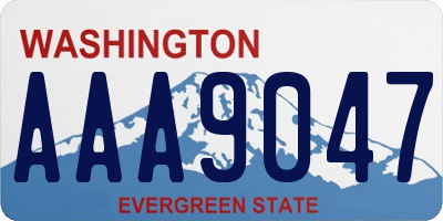 WA license plate AAA9047