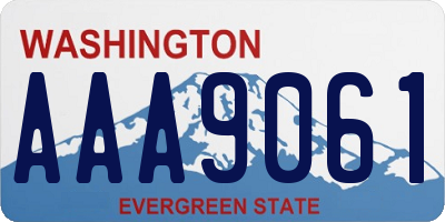 WA license plate AAA9061
