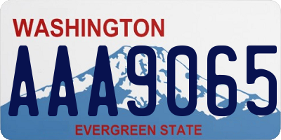 WA license plate AAA9065