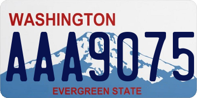 WA license plate AAA9075