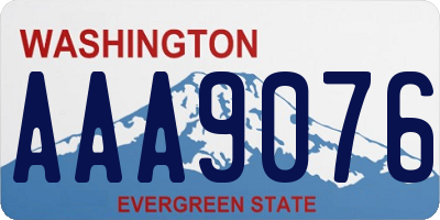 WA license plate AAA9076