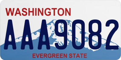 WA license plate AAA9082