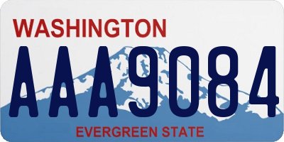 WA license plate AAA9084