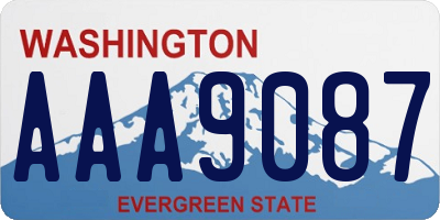 WA license plate AAA9087