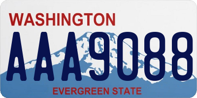 WA license plate AAA9088
