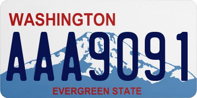 WA license plate AAA9091