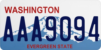 WA license plate AAA9094