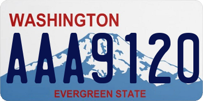 WA license plate AAA9120