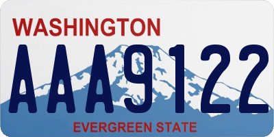 WA license plate AAA9122