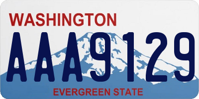 WA license plate AAA9129