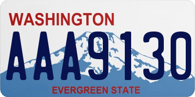 WA license plate AAA9130