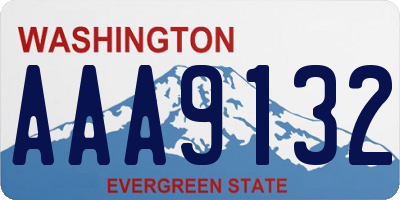 WA license plate AAA9132