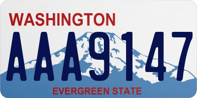 WA license plate AAA9147