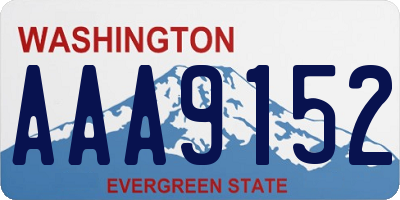 WA license plate AAA9152