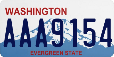WA license plate AAA9154