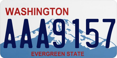 WA license plate AAA9157