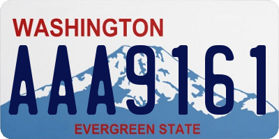 WA license plate AAA9161