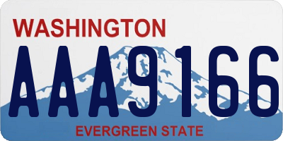 WA license plate AAA9166