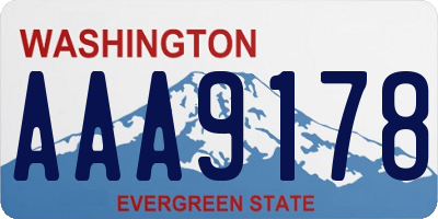 WA license plate AAA9178
