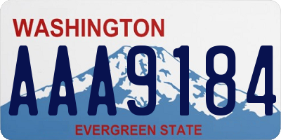 WA license plate AAA9184