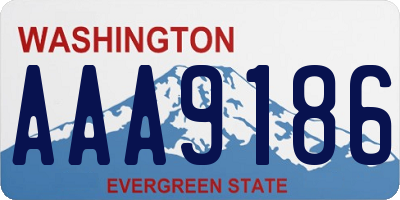WA license plate AAA9186