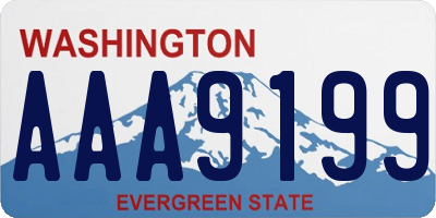 WA license plate AAA9199